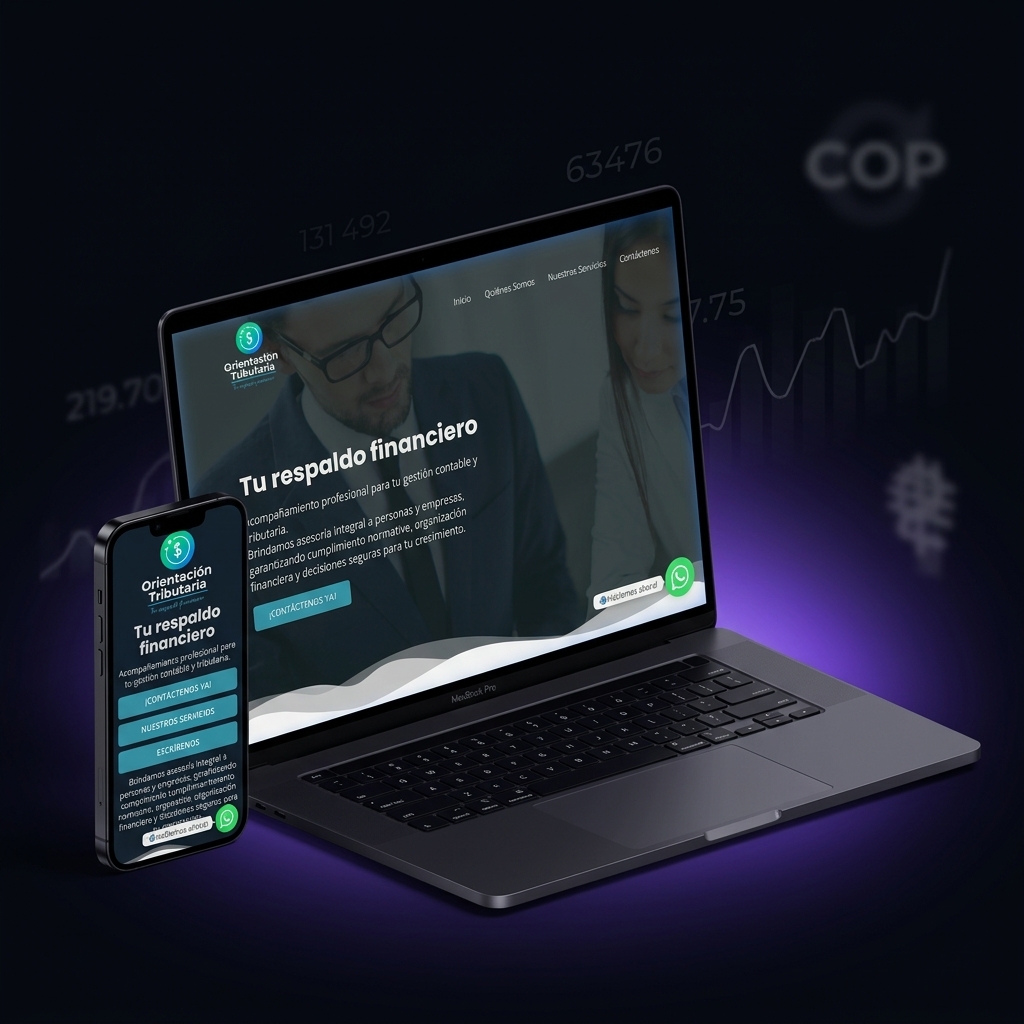 Mockup de la plataforma Orientación Tributaria